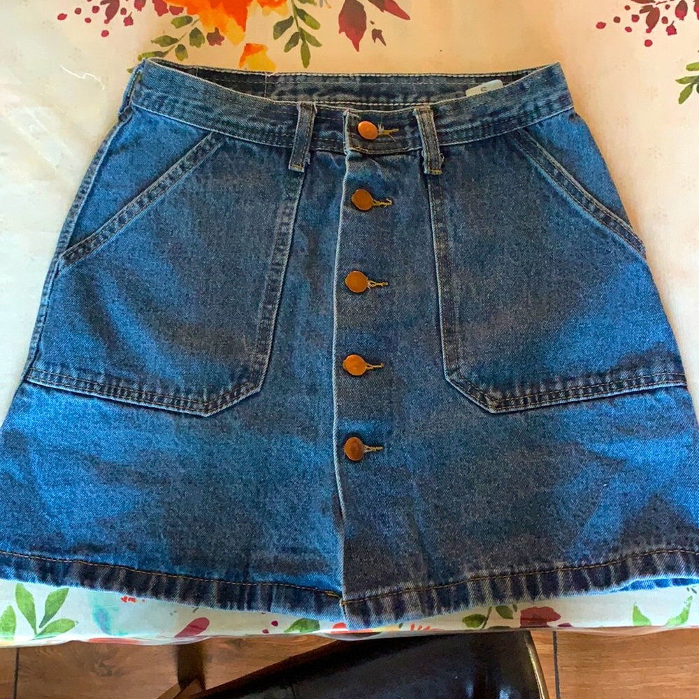 Buttoned Down Jean Skirt